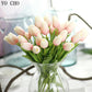 YO CHO Artificial Flowers Tulip Silk Wedding Decoration Real Touch Eustoma Fleurs Hogar Christmas 11 Colours PU Free shipping