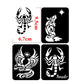 32pcs/lot Airbrush Tattoo Stencil For Man Boy Body Painting Dragon Skull Wolf Eagle Self-Adhesiver Tattoo Sticker Templates