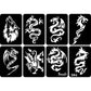 32pcs/lot Airbrush Tattoo Stencil For Man Boy Body Painting Dragon Skull Wolf Eagle Self-Adhesiver Tattoo Sticker Templates