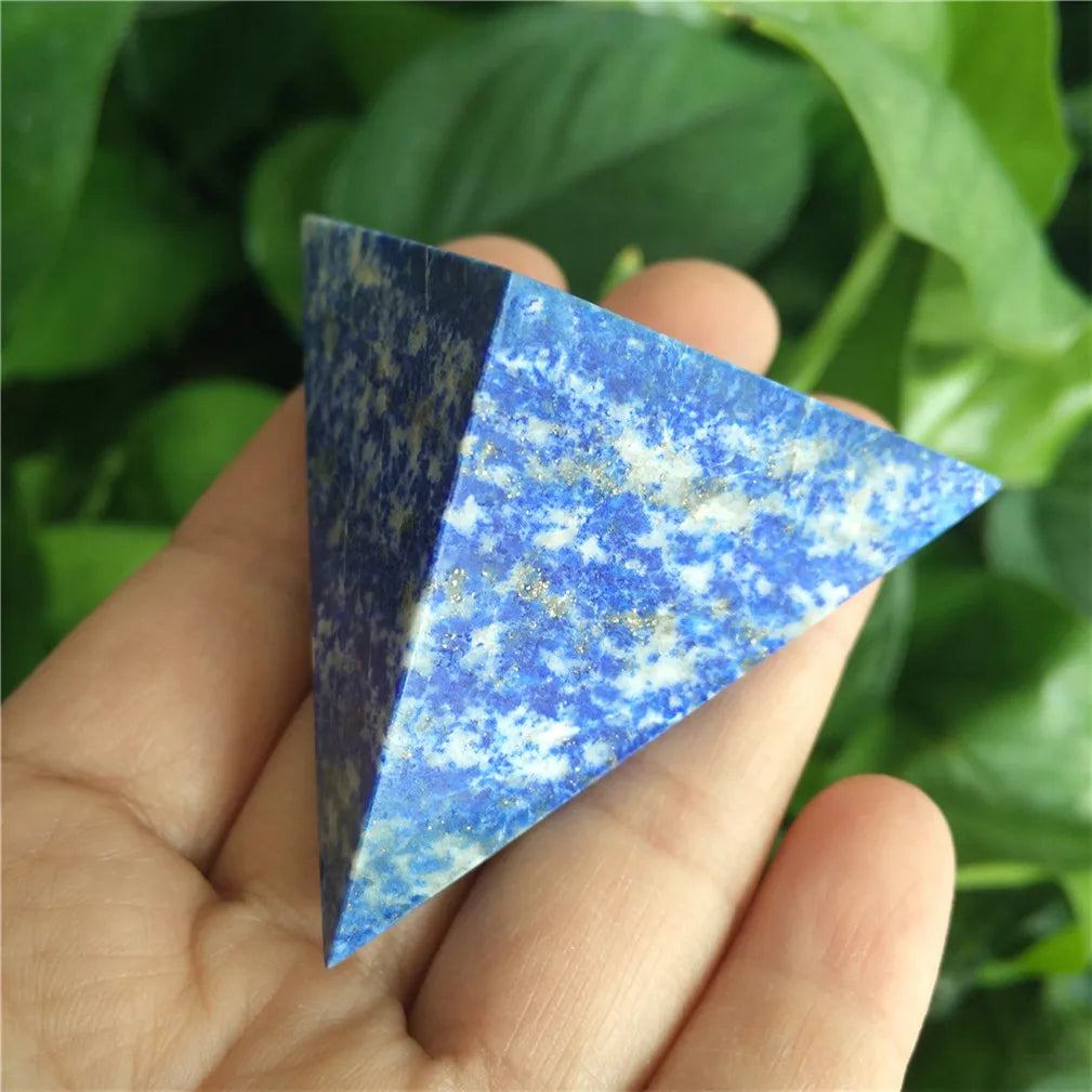 Lapislazuli Tetrahedron Pyramid Stone Stones Crystals Pyramide Wicca Cristal Islande Pierre Naturelle Cristaux Healing Home