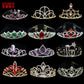 AINAMEISI Crystal Bridal Tiaras and Crowns Princess Gold Tiara Rhinestone Wedding Hair Accessories Birthday Prom Hair Jewelry