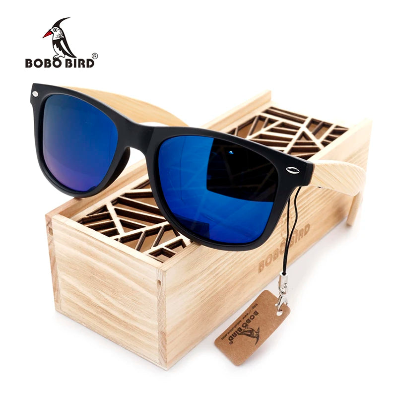 BOBO BIRD Square Vintage Sunglasses for Men Women Wood Sun Glasses 2022 Retro Polarized Eyewear lunette de soleil femme