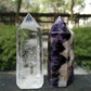 2pcs Amethyst Citrine Smokey Crystal Rose Quartz Black Obsidian Stone Stones Crystals Cristal Pierre Naturelle Cristaux Healing