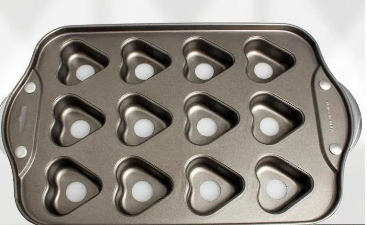 12Cups Non-stick Round Shaped Cheesecake Cup Mini Cake Baking  Pan Removable Bottom Baking Cake Tray Muffin Mold