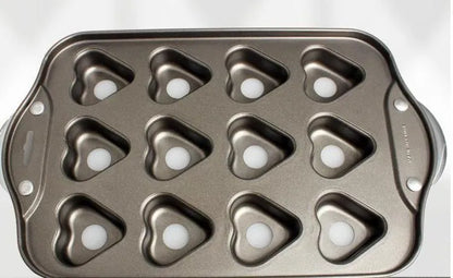 12Cups Non-stick Round Shaped Cheesecake Cup Mini Cake Baking  Pan Removable Bottom Baking Cake Tray Muffin Mold