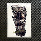 Large! 15*21CM 3D Men's Temporary Tattoo Stickers GQS-A043 Chinese Black Dragon Design Totem Fake China Dragons Inspire Tatoos