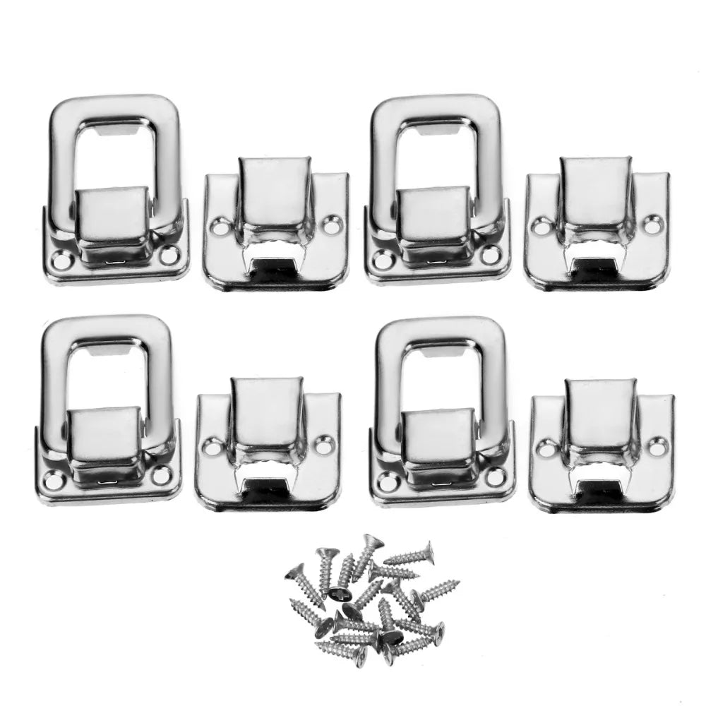 4pcs Fastener Toggle Lock Latch Catches for Suitcase Case Boxes Chests Trunk Door Tools