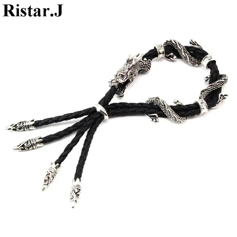 Classic Leather Rope Men Dragon Bracelet Adjustable Vintage Bracelets & Bangles Fashion Jewelry Mens Gift