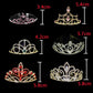 AINAMEISI Crystal Bridal Tiaras and Crowns Princess Gold Tiara Rhinestone Wedding Hair Accessories Birthday Prom Hair Jewelry