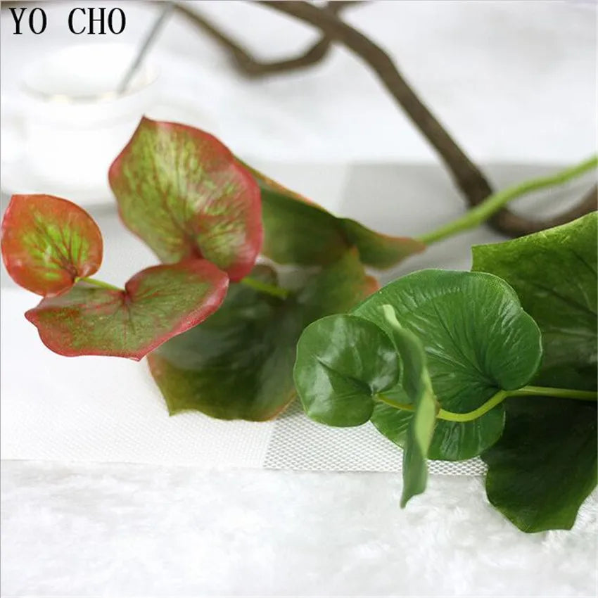 YO CHO Artificial Simulation Magnolia Leaf Plastic Green Fern Plant Flower Decoration Orchid Leaves Home Wedding Fleurs Source