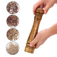 Wood Salt and Pepper Grinder Set with Mills Tray for Sea Salt & Peppercorns (5,8,10 inch) Strong Adjustable Grinder