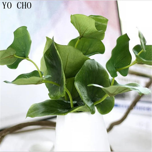 YO CHO Artificial Simulation Magnolia Leaf Plastic Green Fern Plant Flower Decoration Orchid Leaves Home Wedding Fleurs Source