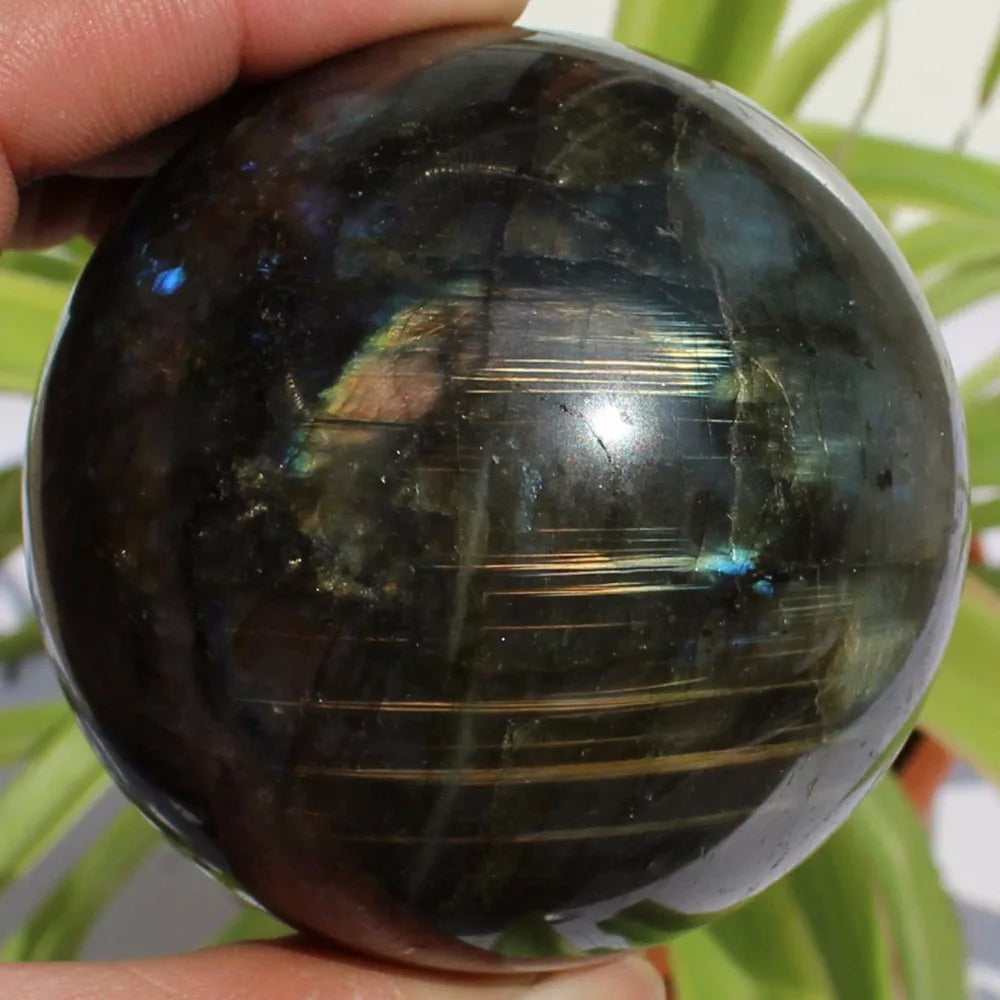 Labradorite stones sphere energy stone natural heavy flash labradorite pierre naturelle et cristaux wicca healing stones 50-60