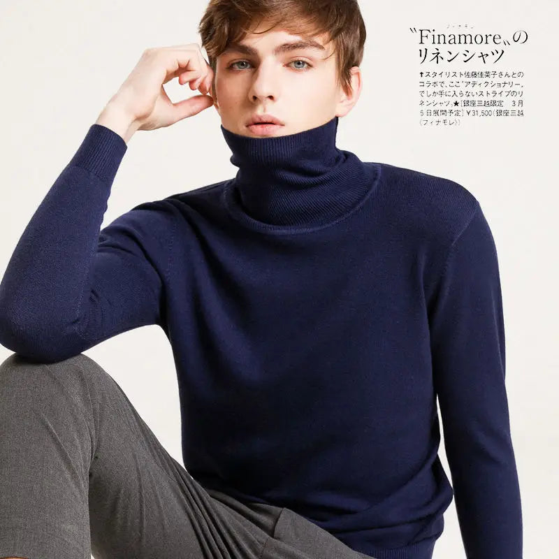 Cashmere turtleneck men sweater 2023 autumn winter jumper clothes ropa hombre pull homme hiver pullover men turtle neck sweaters