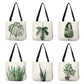 Fashion Women Handbag Tropical Green Banana Leaf Plant Forest Print Totes Eco Linen Shopping Bags Working Practical Large