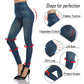 Push Up Seamless High Waist Faux Denim Leggings Women Casual Elastic Pocket Jeans Print Pants Skinny Pencil Leggins Mujer