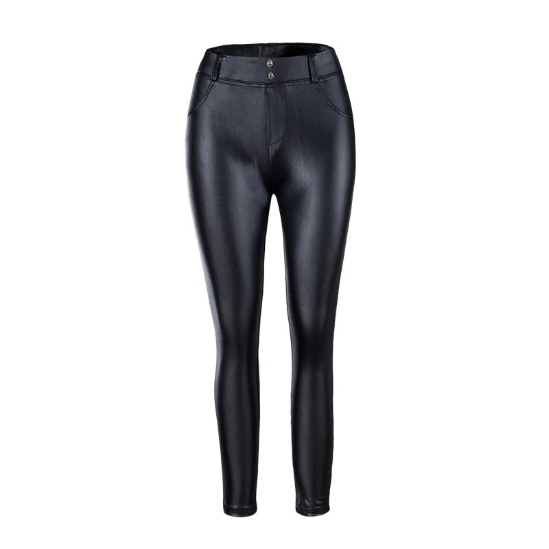 Leggings Women Sexy Hip Push Up Pants Low Waist Legging PU Leather Jegging Gothic Leggins Jeggings Legins 4 Colors