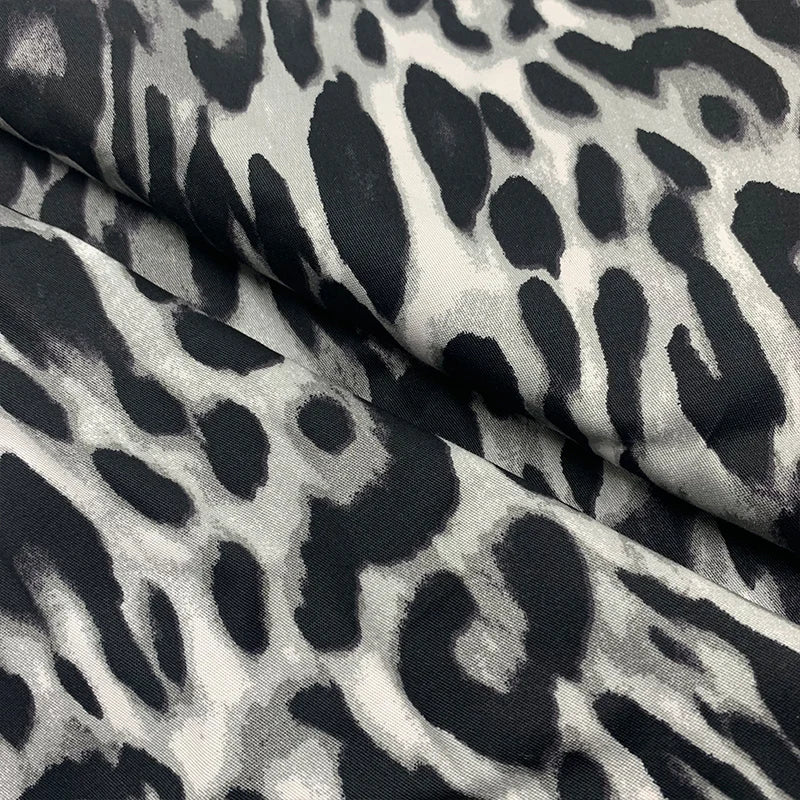 Beautiful Silvery Leopard Print Pattern 100% Cotton Fabric Digital Printing Sewing Material Children Fabric Diy Dress Clothing