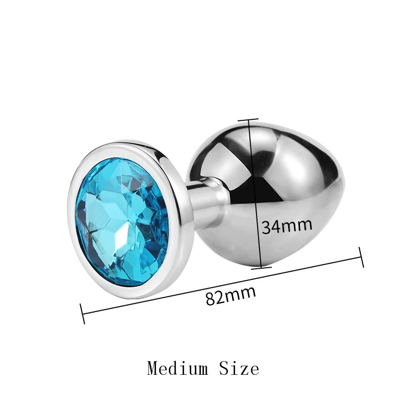 3 Size/set Metal Anal plug butt plug Sex Toys Butt Toys For Women/Men/Couples Adult Game Masturbator Anal S/M/L Diamond Sex Shop