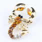 Women Fashion Animal Scorpion Crystal Rhinestone Scarf Brooch Pin Party Jewelry