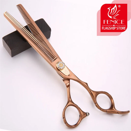 Fenice 7.0 inch Double Teeth Pet Thinning Scissors Professional Dog Pet Grooming Scissors Animals Haircut Thinning 20-30%