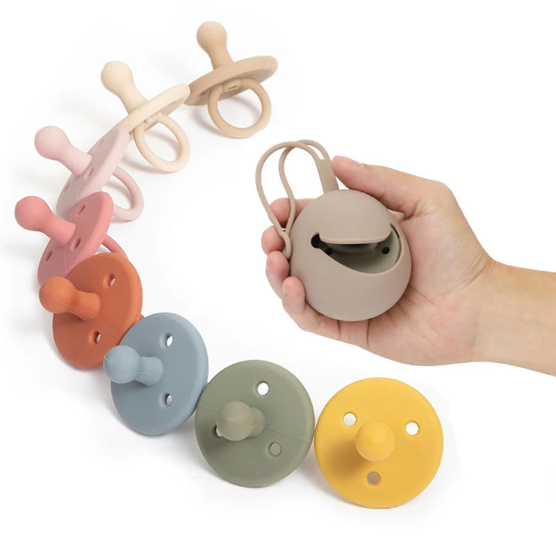 Baby Pacifier Clip Infant Newborn Cotton Wooden Pacifier Chain Nipple Soother Dummy Holder Eco-friendly Material