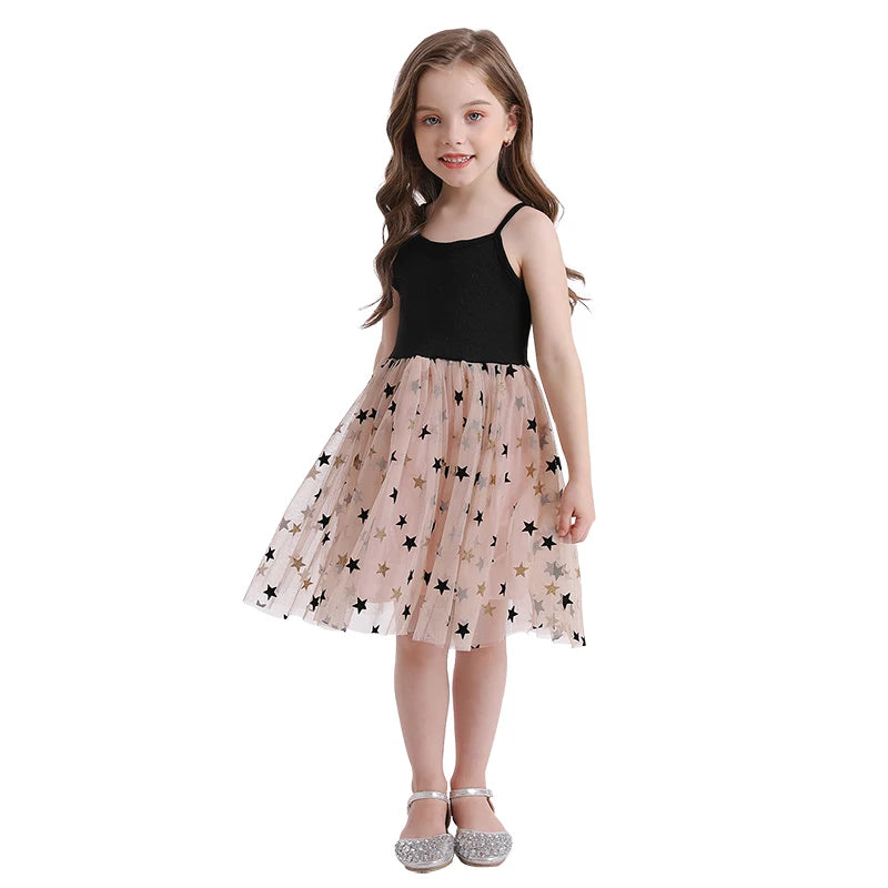 Little Girls Summer Dress for Kids Polka Dot Sling Tutu Princess Party Gown Birthday Wedding Children Clothing Girl Casual Dress