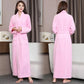 100% Cotton Toweling Terry Extra long Extra thick Robe blue Bath Robe Women Nightrobe Sleepwear Casual Home Bathrobe халат