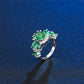 YANHUI New Fashion Tibetan Silver  Jewelry Emerald  Rings For Women Female Valentine's Day Accessories