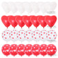 28pcs Red Heart Shape Balloons Decorations Kit Wedding Decors Valentines Day Gifts Heart Printed Latex confetti Globos helium