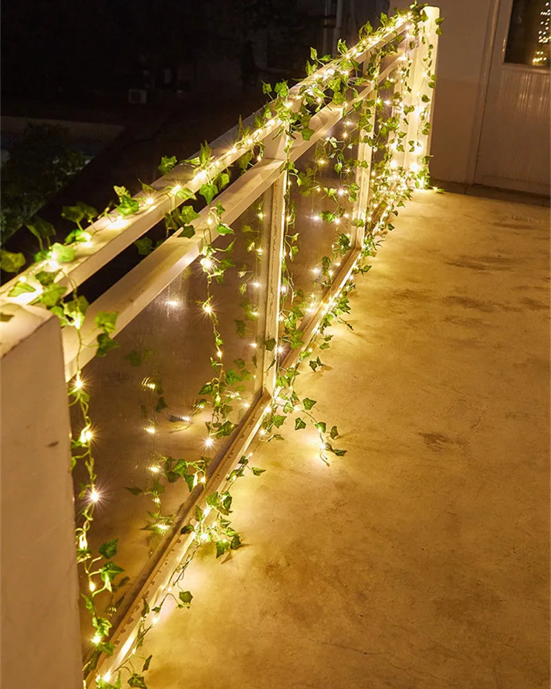 50/100 LED Solar Lights Maple Leaf Fairy Lights LED Waterproof Outdoor Garland Solar Lamp Christmas for Garden Decoration