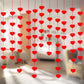 16pcs Romantic Red Heart Garland Valentines Day Mariage Wedding Decoration Diy Bedroom Hanging String Room Decor Love