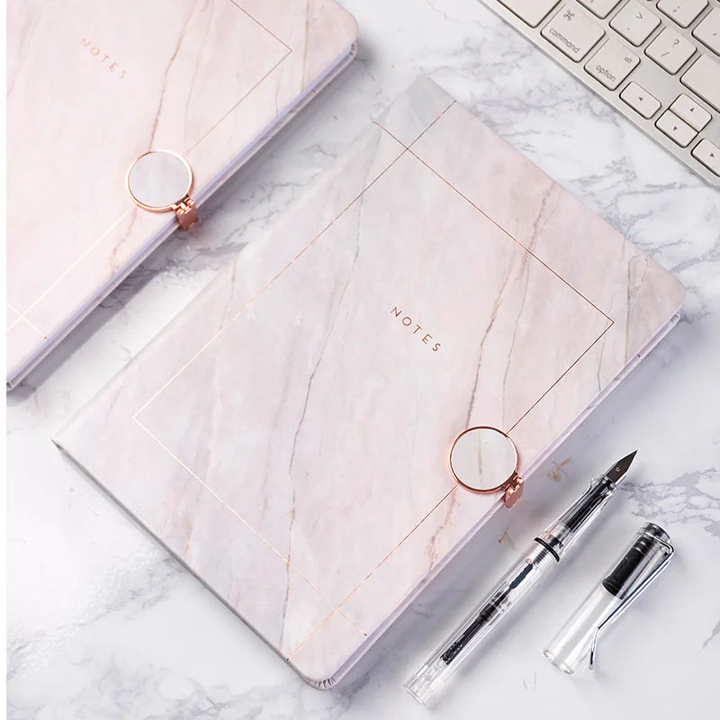 A5 Diary Agenda Planner Organizer Notebook Marble Magnetic Journal Hasp Notepad Back to Schoool Office Travel Business Note Book