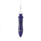 KFT Natural Healing Crystal Quartz Pendulum Pendant Amethyst Lapis Lazuli Reiki Stone Amulet Pendule Spirituel Divination