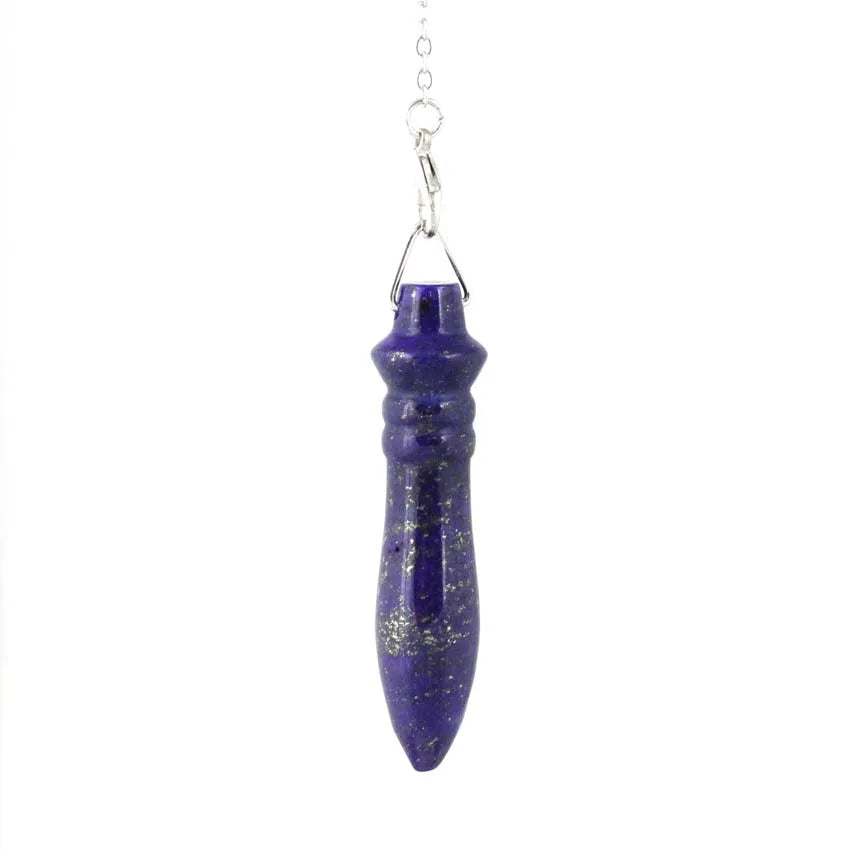 KFT Natural Healing Crystal Quartz Pendulum Pendant Amethyst Lapis Lazuli Reiki Stone Amulet Pendule Spirituel Divination