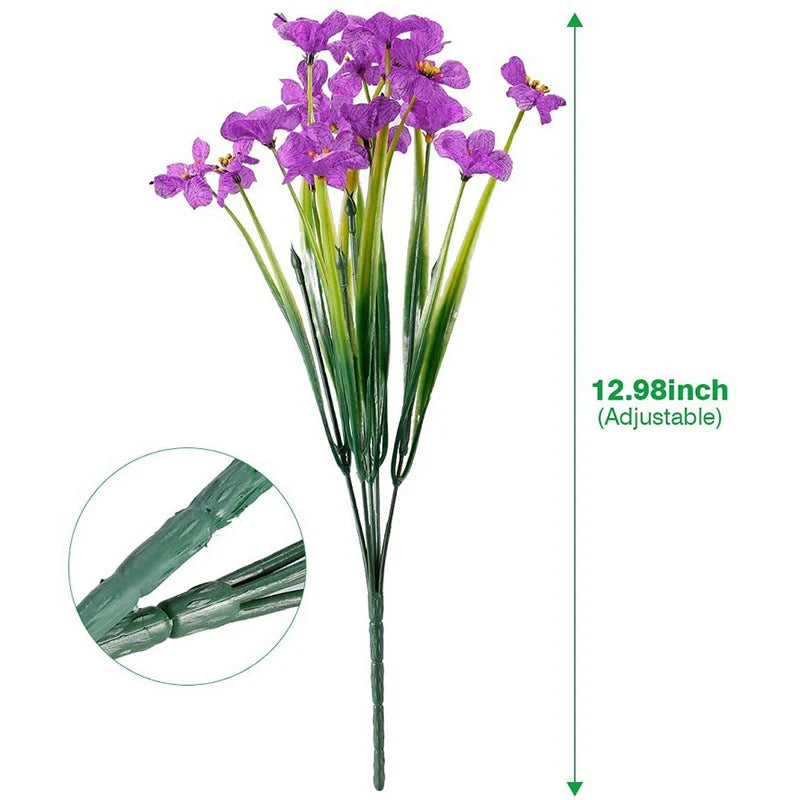 Artificial Violet Flower Branch Fleurs fake Moth Orchid Flowers For Autumn Fall home Wedding Party Garden Balcony Decoration