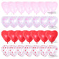 28pcs Red Heart Shape Balloons Decorations Kit Wedding Decors Valentines Day Gifts Heart Printed Latex confetti Globos helium