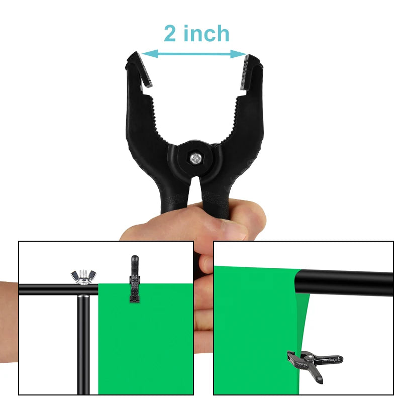 1.5/2/2.6M*2M T-Shape Backdrop Stand With Green Screen Photo Background Support For Birthday Portrait Photo Studio Photography