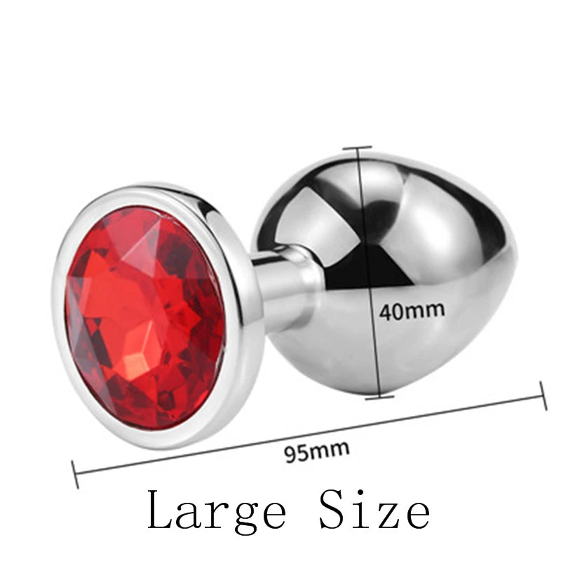 3 Size/set Metal Anal plug butt plug Sex Toys Butt Toys For Women/Men/Couples Adult Game Masturbator Anal S/M/L Diamond Sex Shop