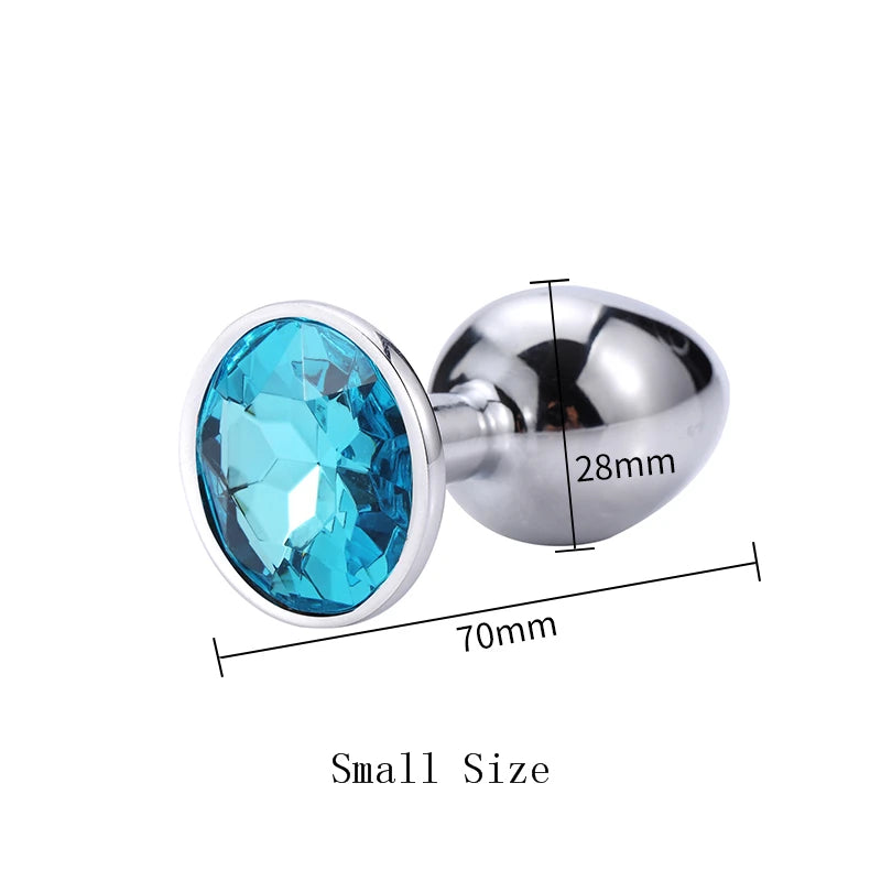 3 Size/set Metal Anal plug butt plug Sex Toys Butt Toys For Women/Men/Couples Adult Game Masturbator Anal S/M/L Diamond Sex Shop