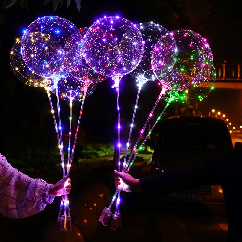 10 Packs LED Light Up BoBo Balloons Decoration Indoor or Outdoor Birthday  Wedding new Year Party Christmas Celebrations