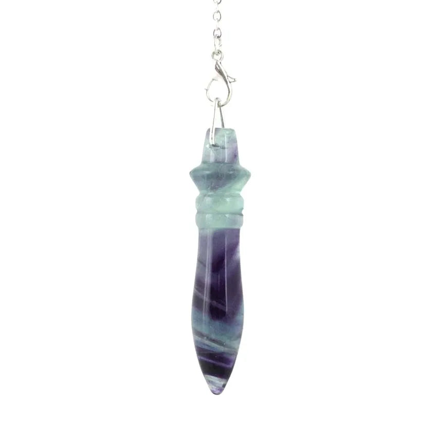 KFT Natural Healing Crystal Quartz Pendulum Pendant Amethyst Lapis Lazuli Reiki Stone Amulet Pendule Spirituel Divination