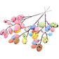 Colorful Easter Egg Tree Branch Artificial Foam Eggs Flower Twig Branches Arrangement Vase Home Decor 2025 Easter Party Supplies