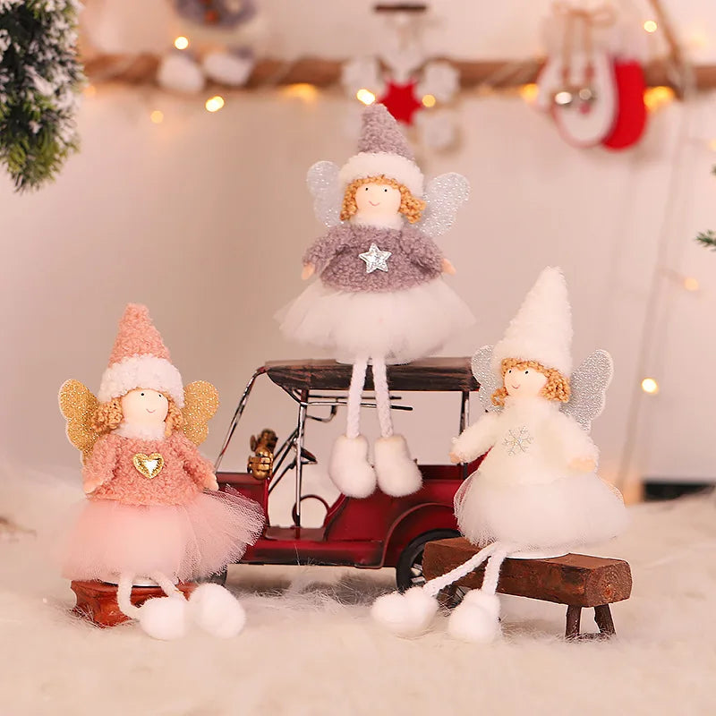 2021 New Year Natal Cute Angel Doll Xmas Tree Ornaments Noel Deco Christmas Decorations for Home Navidad 2020 Decor Santa Gifts