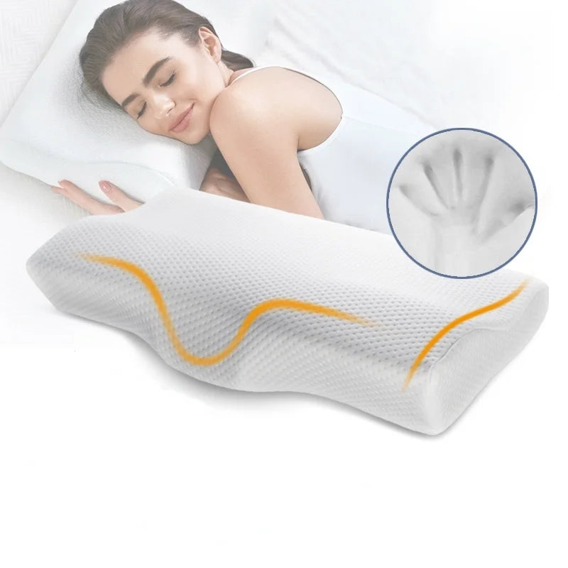 Butterfly Memory Foam Bedding Pillow Magnetic Neck Pillow Slow Rebound Memory Pillow Shaped Pillow Health Cervical Neck