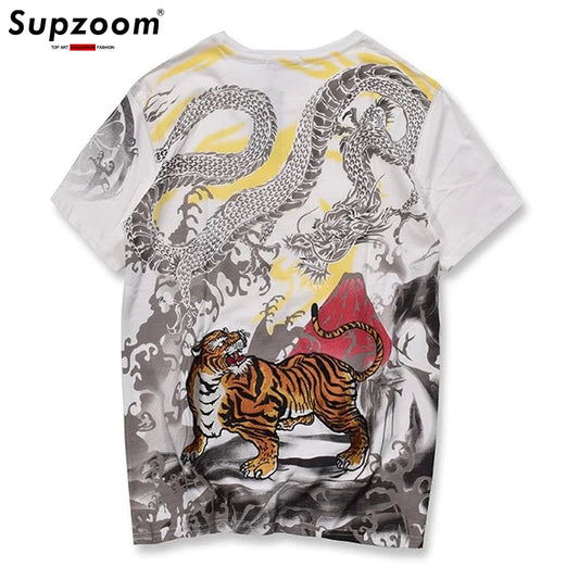 2020 New Arrival Top Fashion Cotton O-neck T Shirt Brand Clothing Tshirt Homme Hip Hop Embroidery Tattoo Short Carps T-shirt