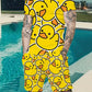 2 Piece Summer Casual Everyday Men's Short Sleeve Shorts Set Hawaiian Print Men's T-shirt Outdoor Sports Men's Beach Shorts