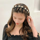 Beaded Headband Double Bangs Hair Band for Women with Pearl Jewelry Hairpin Hair Clip Hair Pin Hairclips Hairstyle Accessories