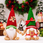 Haobei hot sale Christmas decoration gingerbread man ornament luminous biscuit man red and green pointed hat with light doll