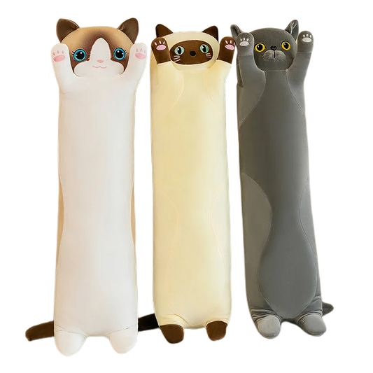 Anime New Arrive 130cm Cute Soft Long Cat Boyfriend Plush Toy Stuffed Pause Office Nap Sleep Pillow Cushion Gift Doll Kids Girls